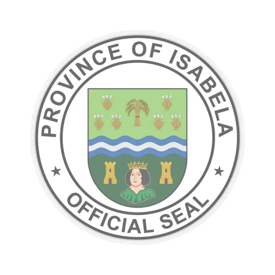 Official Seal of Isabela (Philippines) STICKER Vinyl Kiss-Cut Decal 3 Inch Transparent - The Sticker Space
