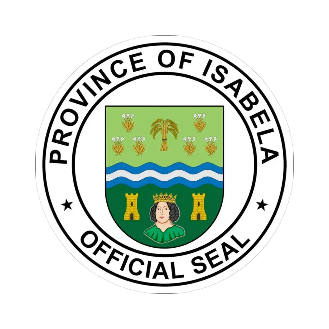 Official Seal of Isabela (Philippines) STICKER Vinyl Kiss-Cut Decal 3 Inch White - The Sticker Space