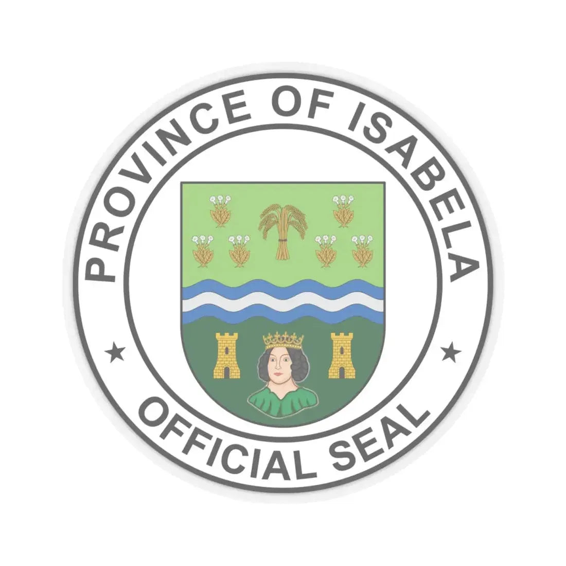 Official Seal of Isabela (Philippines) STICKER Vinyl Kiss-Cut Decal 4 Inch Transparent - The Sticker Space