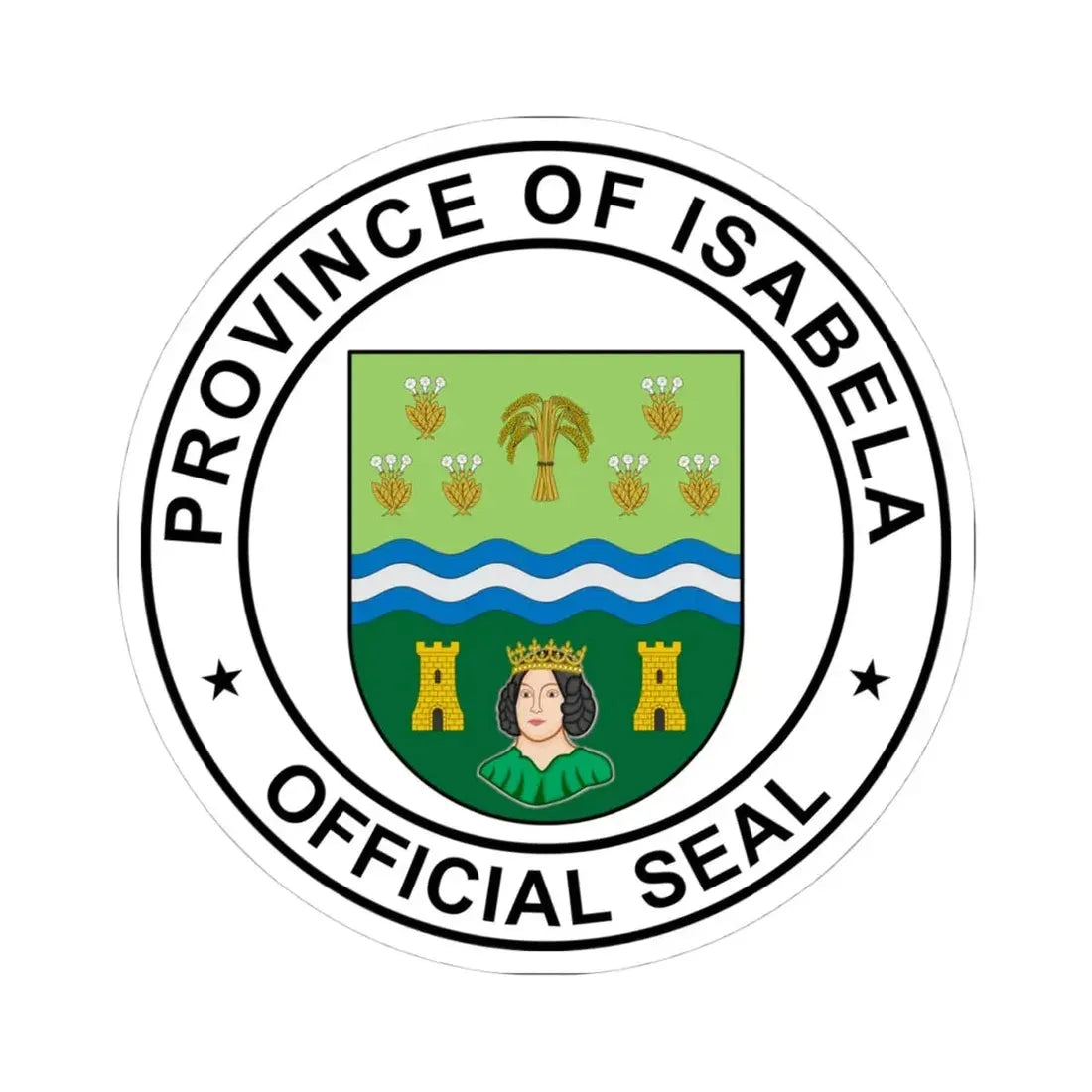 Official Seal of Isabela (Philippines) STICKER Vinyl Kiss-Cut Decal 4 Inch White - The Sticker Space