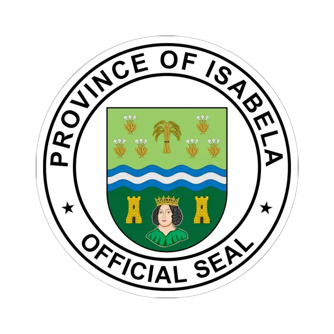 Official Seal of Isabela (Philippines) STICKER Vinyl Kiss-Cut Decal 6 Inch White - The Sticker Space