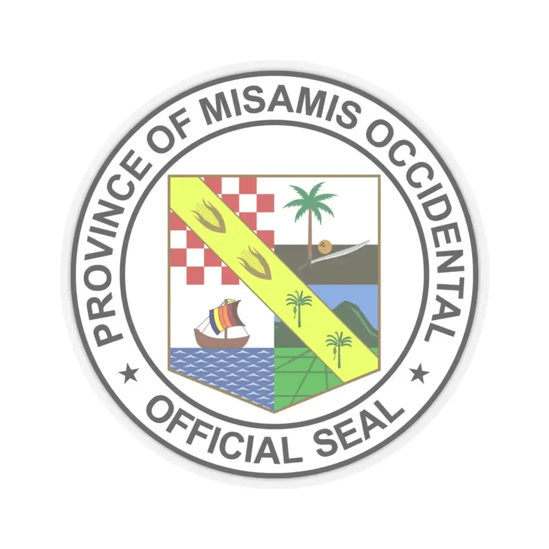 Official Seal of Misamis Occidental (Philippines) STICKER Vinyl Kiss-Cut Decal 4 Inch Transparent - The Sticker Space