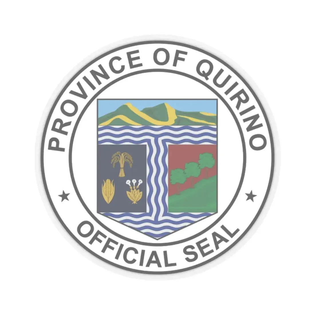 Official Seal of Quirino (Philippines) STICKER Vinyl Kiss-Cut Decal 2 Inch Transparent - The Sticker Space