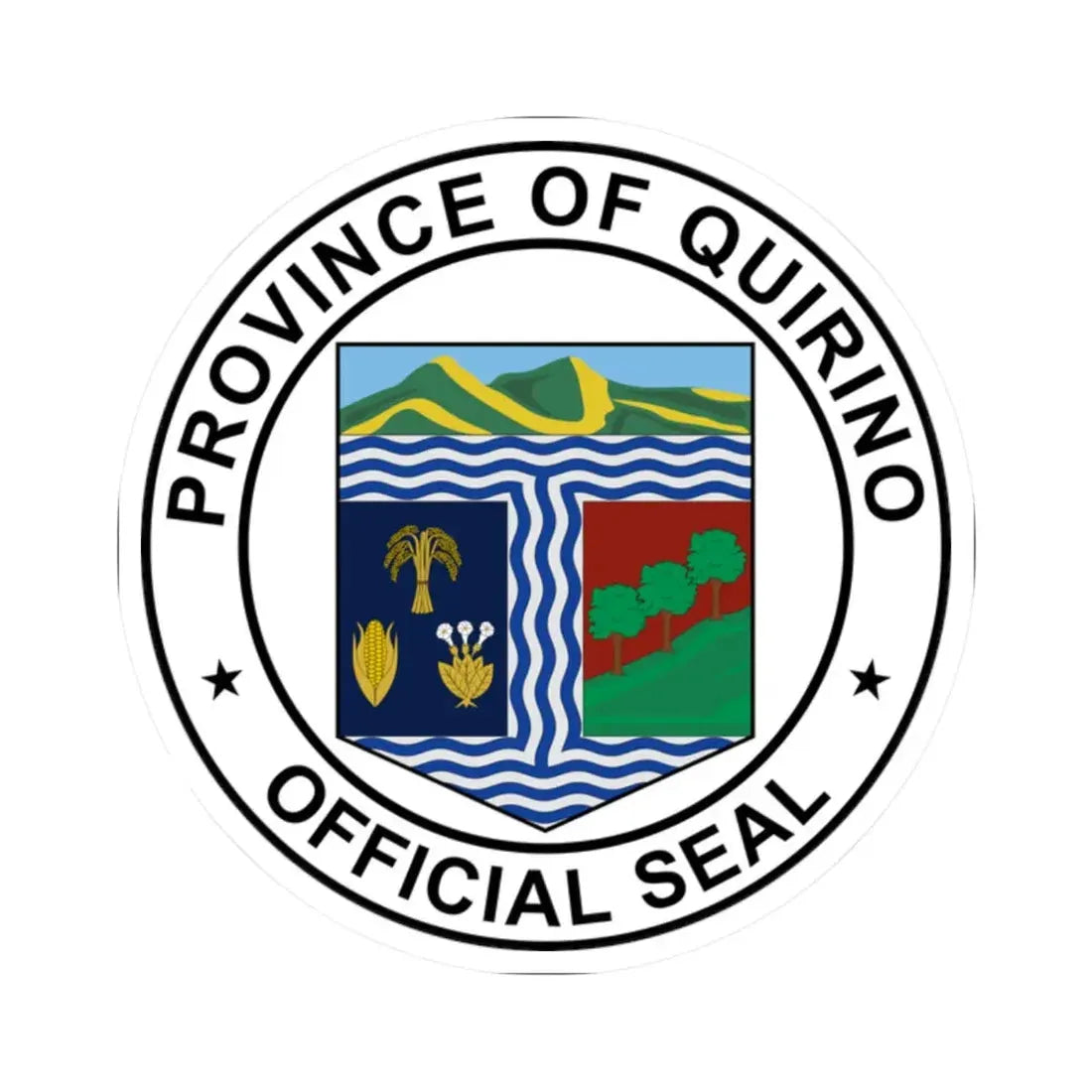 Official Seal of Quirino (Philippines) STICKER Vinyl Kiss-Cut Decal 2 Inch White - The Sticker Space