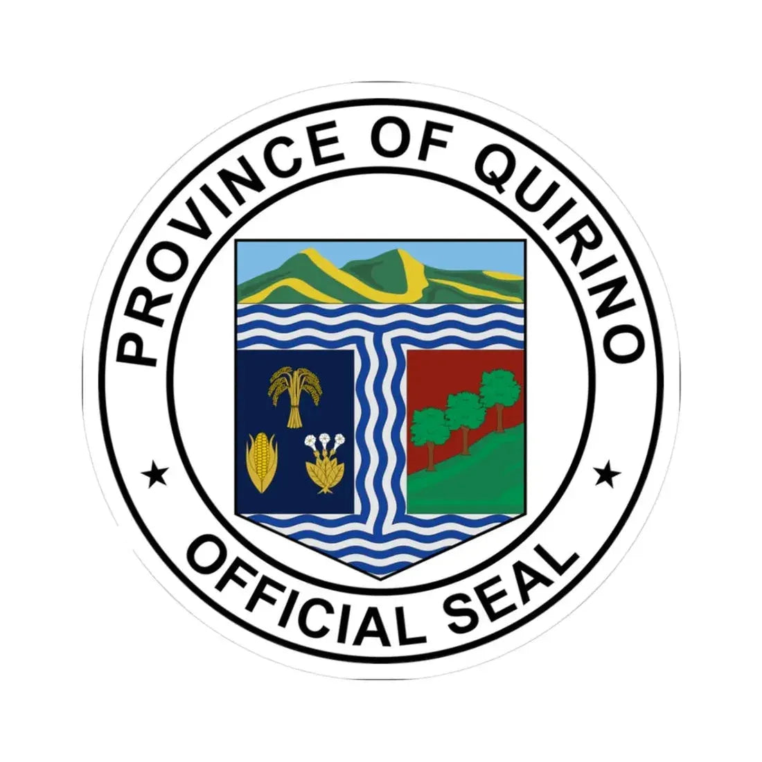 Official Seal of Quirino (Philippines) STICKER Vinyl Kiss-Cut Decal 3 Inch White - The Sticker Space