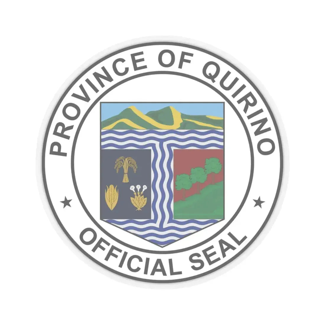 Official Seal of Quirino (Philippines) STICKER Vinyl Kiss-Cut Decal 4 Inch Transparent - The Sticker Space