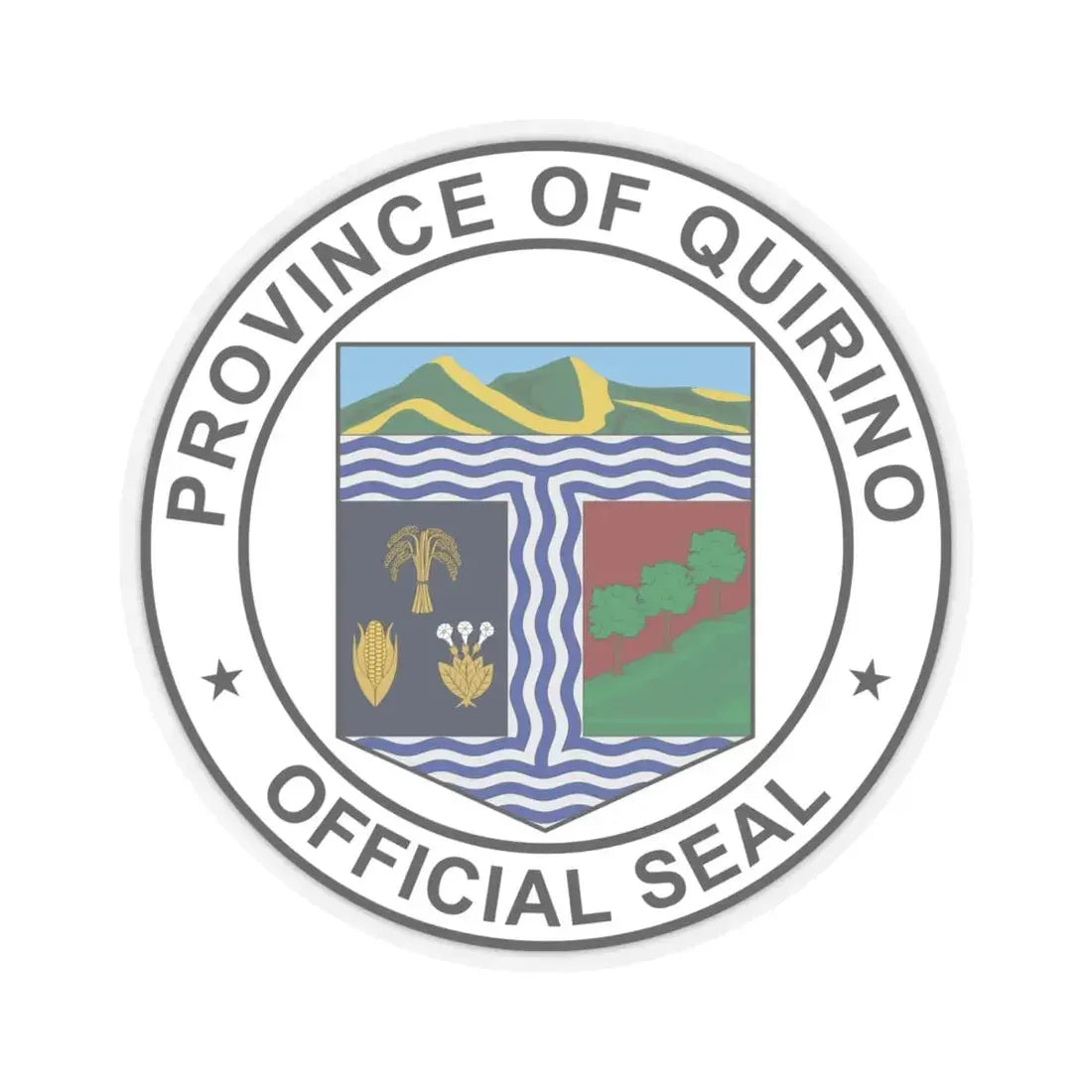 Official Seal of Quirino (Philippines) STICKER Vinyl Kiss-Cut Decal 6 Inch Transparent - The Sticker Space