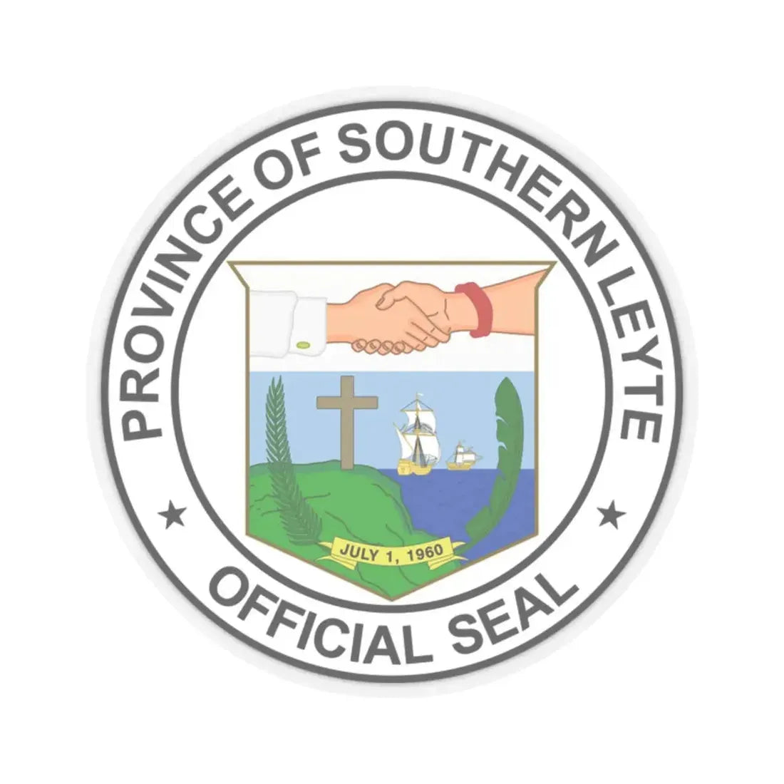 Official Seal of Southern Leyte (Philippines) STICKER Vinyl Kiss-Cut Decal 2 Inch Transparent - The Sticker Space
