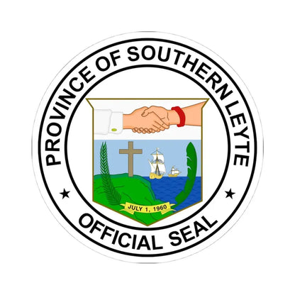 Official Seal of Southern Leyte (Philippines) STICKER Vinyl Kiss-Cut Decal 4 Inch White - The Sticker Space