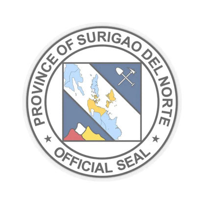 Official Seal of Surigao del Norte (Philippines) STICKER Vinyl Kiss-Cut Decal 2 Inch Transparent - The Sticker Space