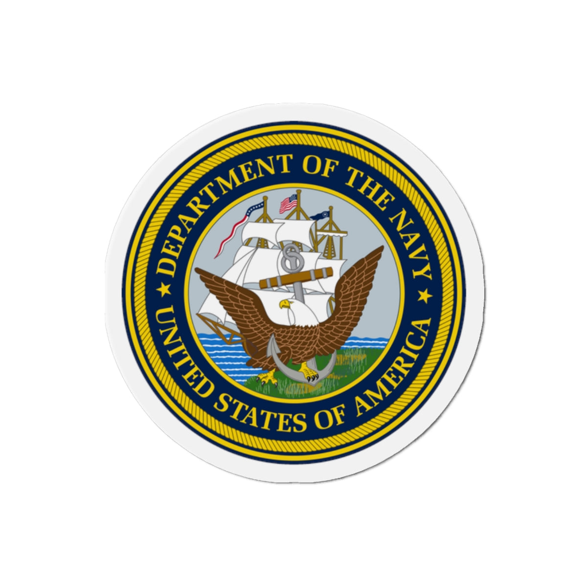 Official Seal of the Department of the Navy (U.S. Navy) Die-Cut Magnet-2" x 2"-The Sticker Space