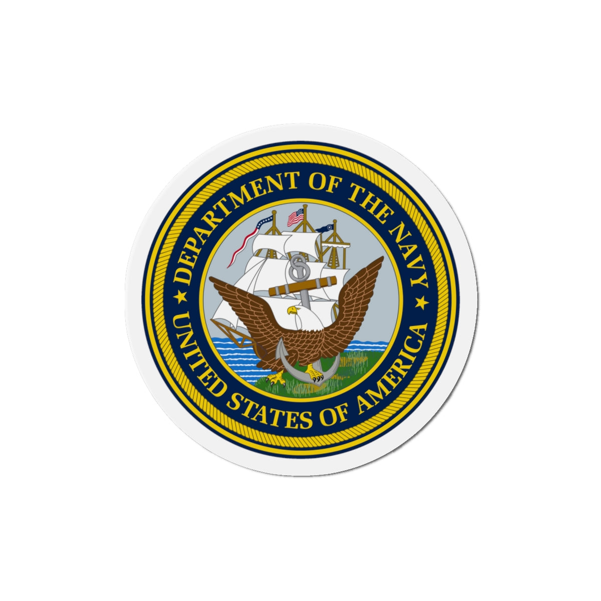 Official Seal of the Department of the Navy (U.S. Navy) Die-Cut Magnet-6 × 6"-The Sticker Space