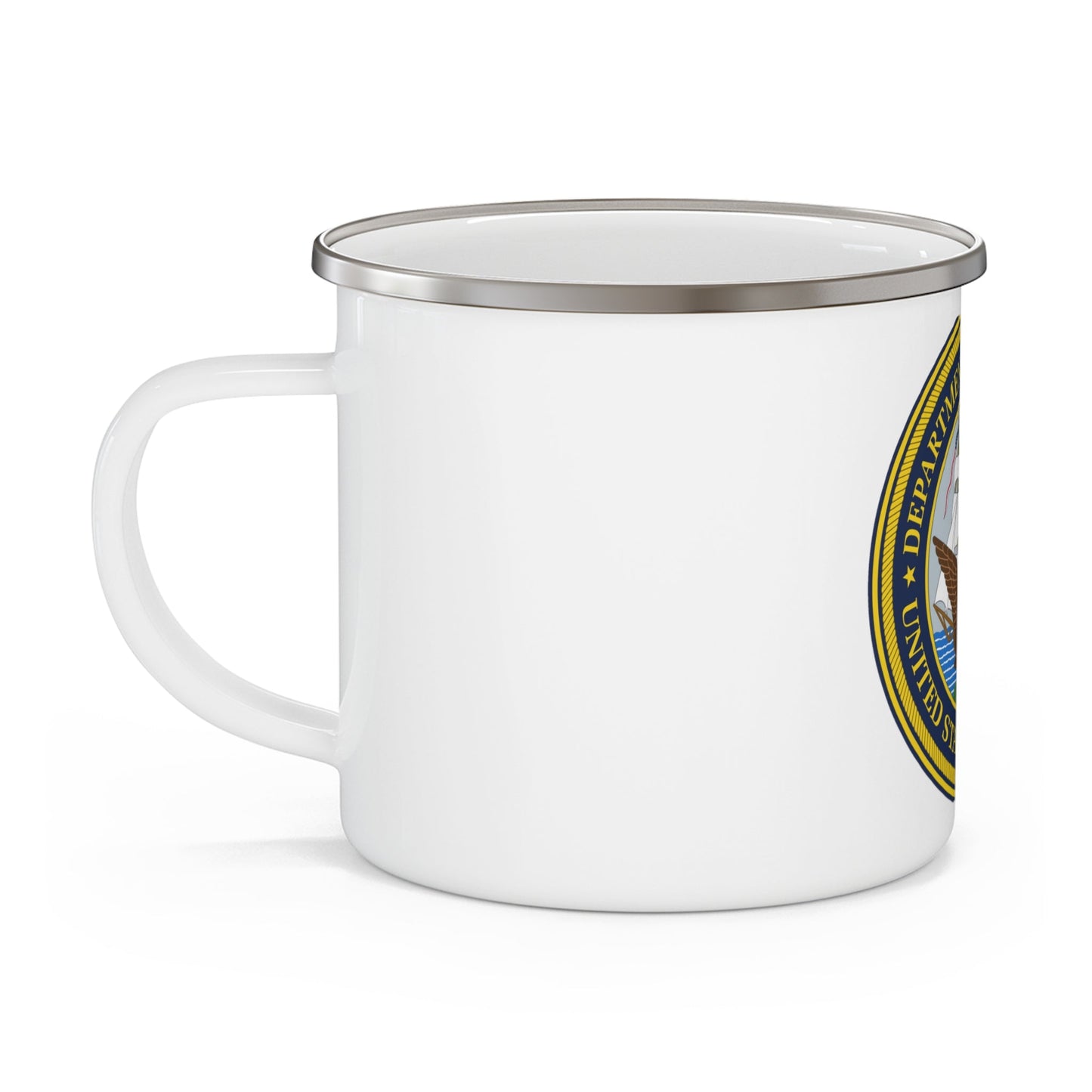 Official Seal of the Department of the Navy (U.S. Navy) Enamel Mug 12oz-12oz-The Sticker Space