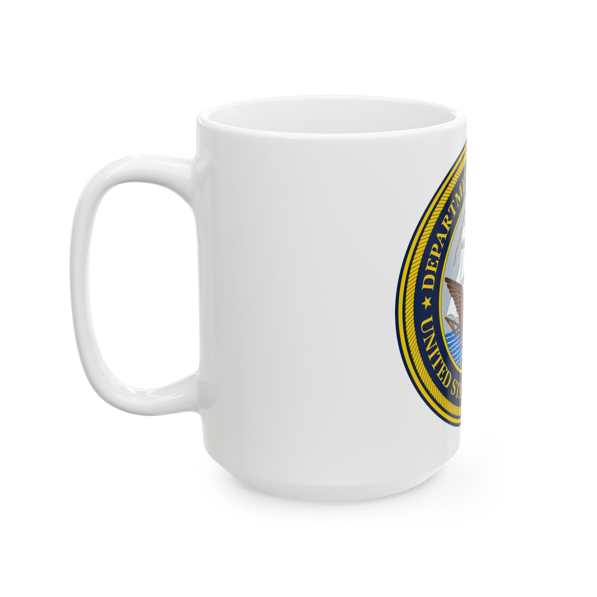 Official Seal of the Department of the Navy (U.S. Navy) White Coffee Mug-The Sticker Space