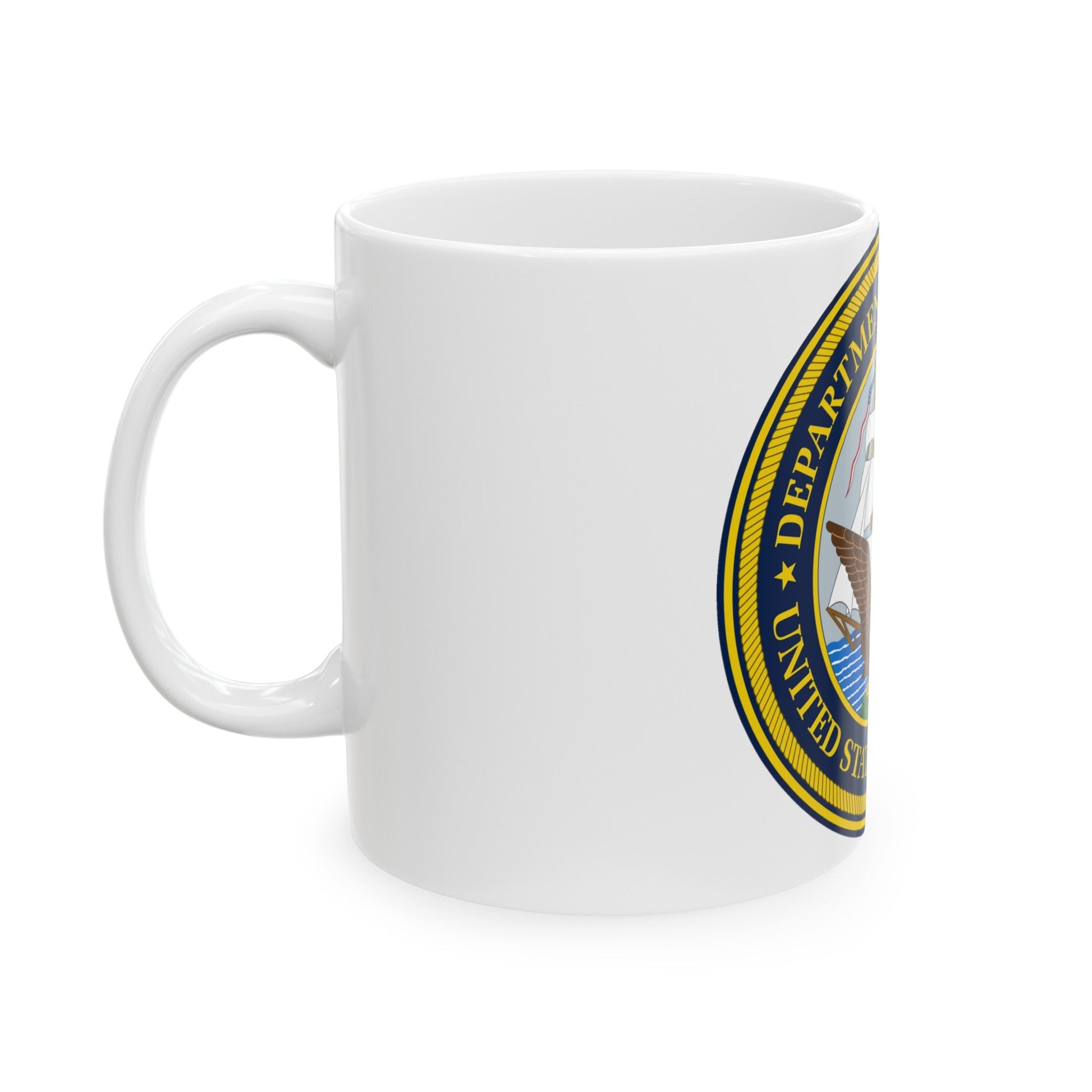 Official Seal of the Department of the Navy (U.S. Navy) White Coffee Mug-The Sticker Space