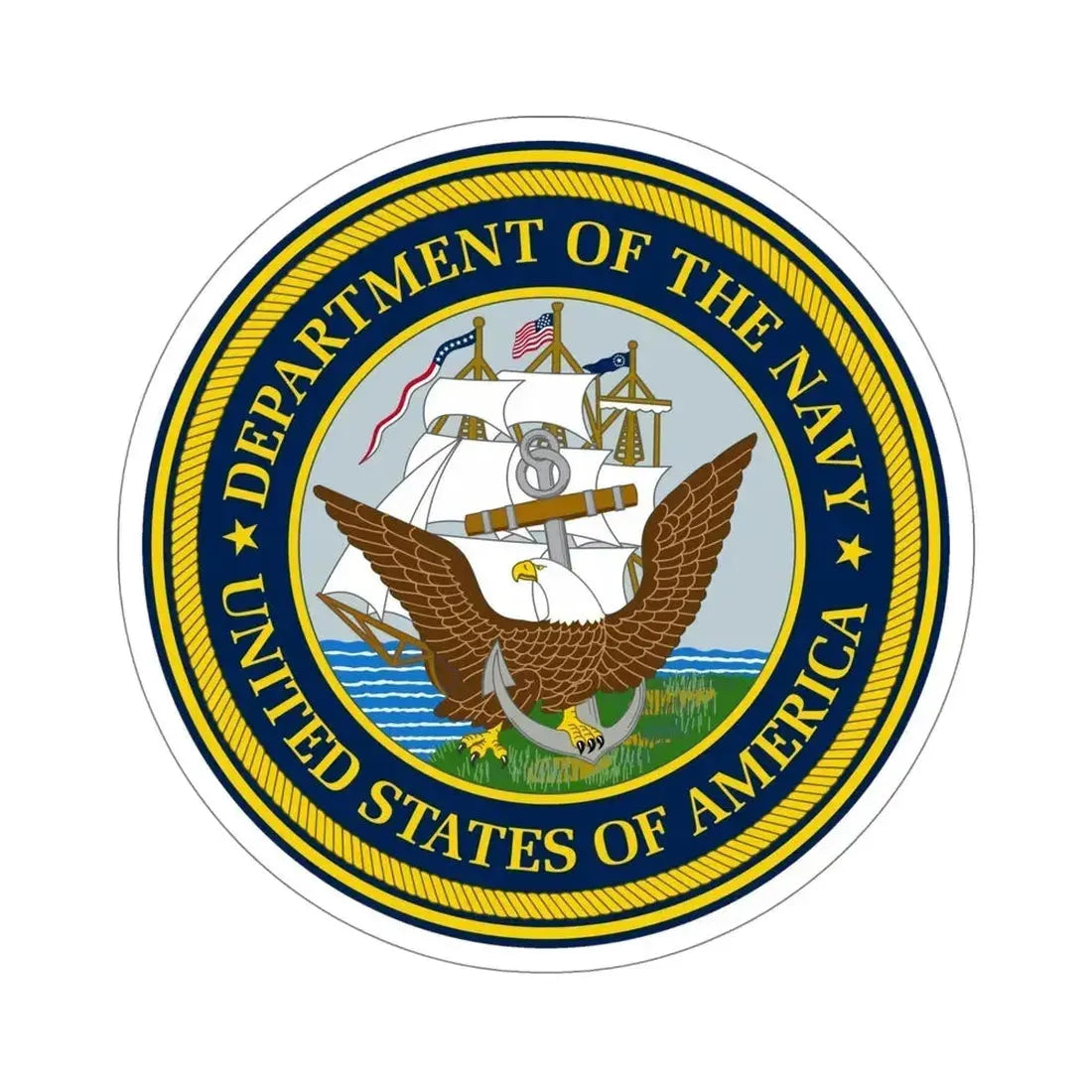 Official Seal of the Department of the Navy (U.S. Navy) STICKER Vinyl Die-Cut Decal 5 Inch - The Sticker Space