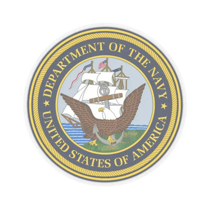 Official Seal of the Department of the Navy (U.S. Navy) STICKER Vinyl Kiss-Cut Decal 2 Inch Transparent - The Sticker Space