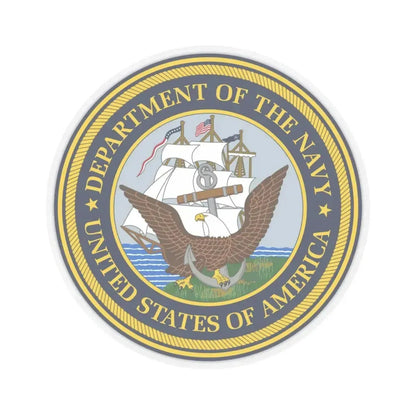 Official Seal of the Department of the Navy (U.S. Navy) STICKER Vinyl Kiss-Cut Decal 4 Inch Transparent - The Sticker Space