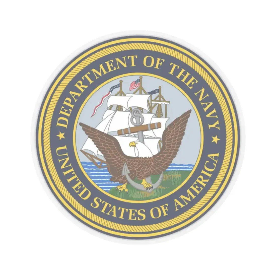 Official Seal of the Department of the Navy (U.S. Navy) STICKER Vinyl Kiss-Cut Decal - The Sticker Space