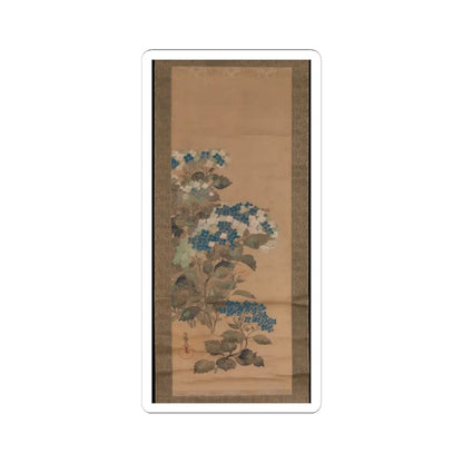 Ogata Kōrin - Hydrangeas - 18th century v1 - STICKER Vinyl Kiss-Cut Decal