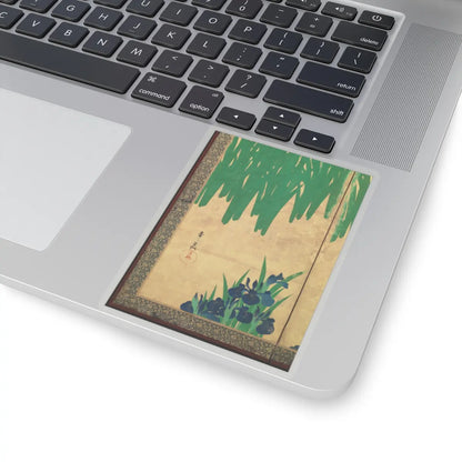 Ogata Kōrin - Irises at Yatsuhashi (Eight Bridges) - after 1709 v27 - STICKER Vinyl Kiss-Cut Decal