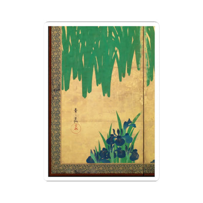 Ogata Kōrin - Irises at Yatsuhashi (Eight Bridges) - after 1709 v27 - STICKER Vinyl Kiss-Cut Decal