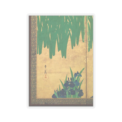 Ogata Kōrin - Irises at Yatsuhashi (Eight Bridges) - after 1709 v27 - STICKER Vinyl Kiss-Cut Decal
