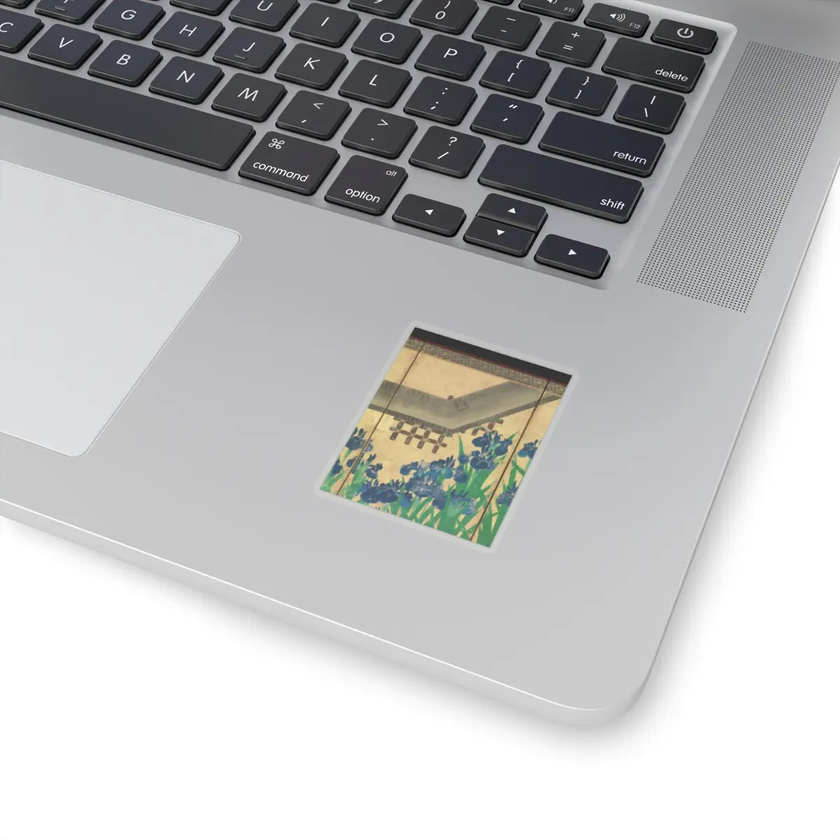 Ogata Kōrin - Irises at Yatsuhashi (Eight Bridges) - after 1709 v8 - STICKER Vinyl Kiss-Cut Decal