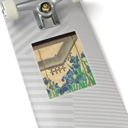 Ogata Kōrin - Irises at Yatsuhashi (Eight Bridges) - after 1709 v8 - STICKER Vinyl Kiss-Cut Decal