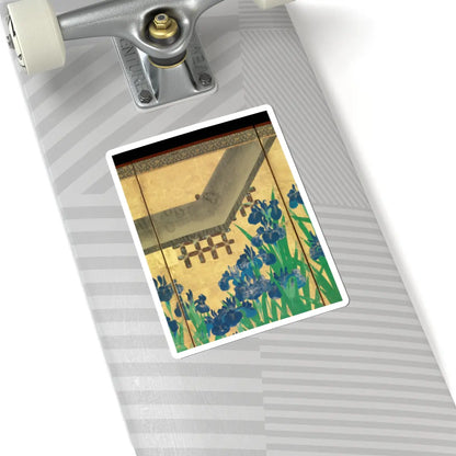 Ogata Kōrin - Irises at Yatsuhashi (Eight Bridges) - after 1709 v8 - STICKER Vinyl Kiss-Cut Decal