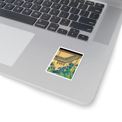 Ogata Kōrin - Irises at Yatsuhashi (Eight Bridges) - after 1709 v8 - STICKER Vinyl Kiss-Cut Decal