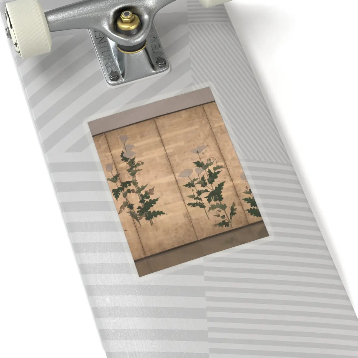 Ogata Kōrin - White Poppies on Gold Ground - unknown v3 - STICKER Vinyl Kiss-Cut Decal