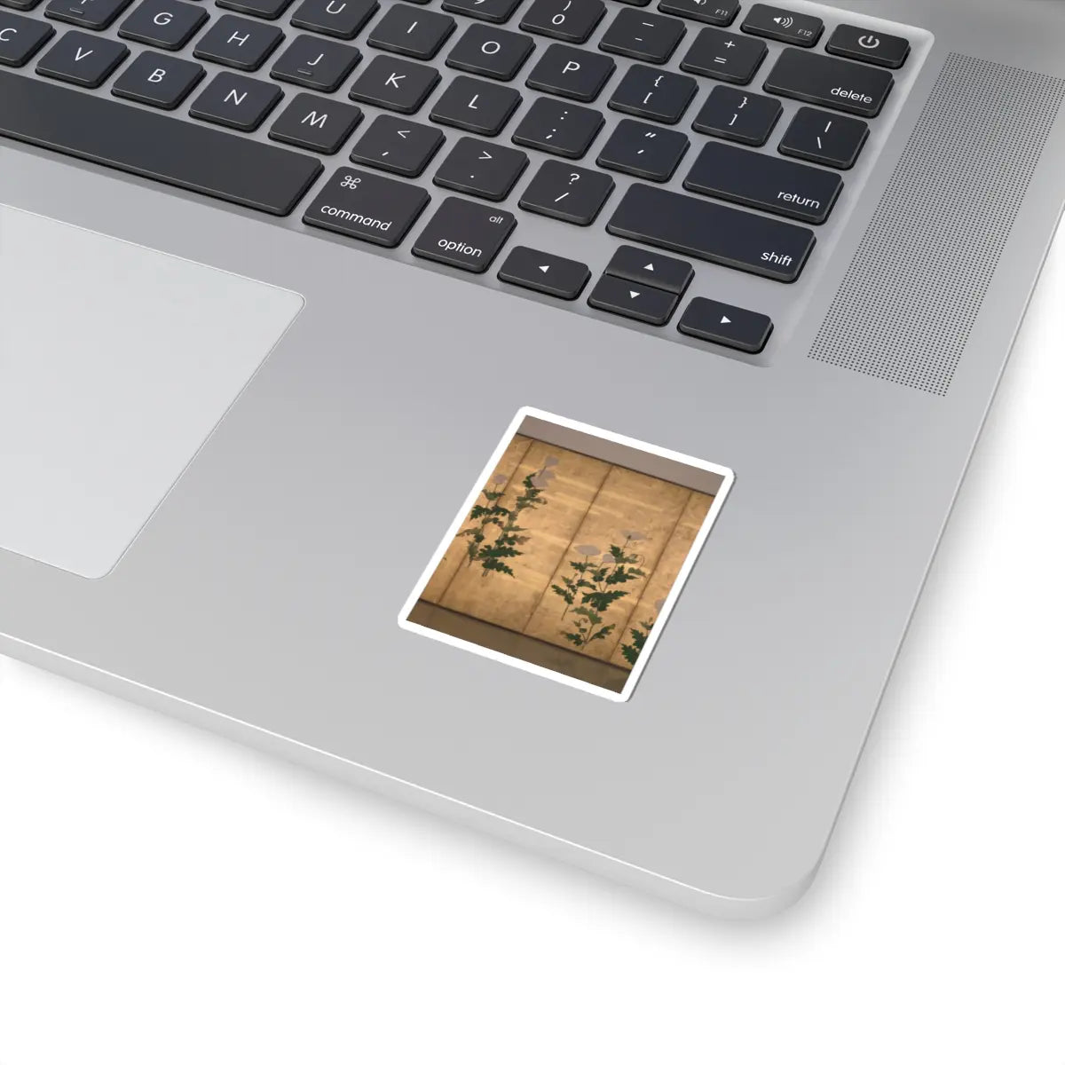 Ogata Kōrin - White Poppies on Gold Ground - unknown v3 - STICKER Vinyl Kiss-Cut Decal