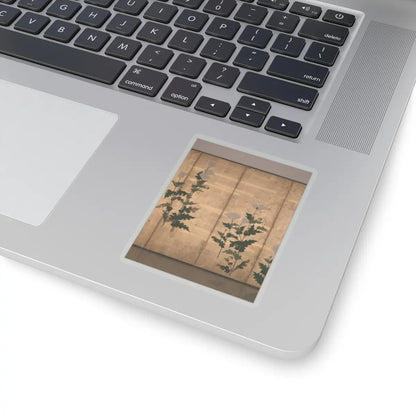 Ogata Kōrin - White Poppies on Gold Ground - unknown v3 - STICKER Vinyl Kiss-Cut Decal