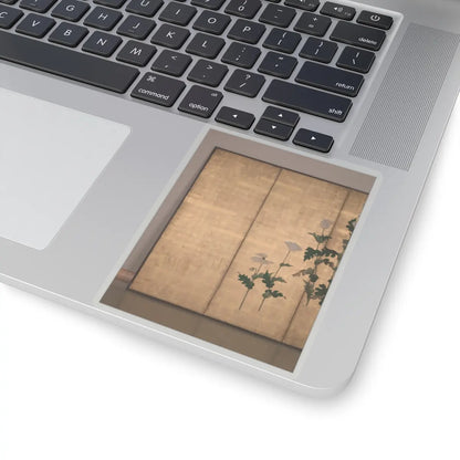 Ogata Kōrin - White Poppies on Gold Ground - unknown v4 - STICKER Vinyl Kiss-Cut Decal