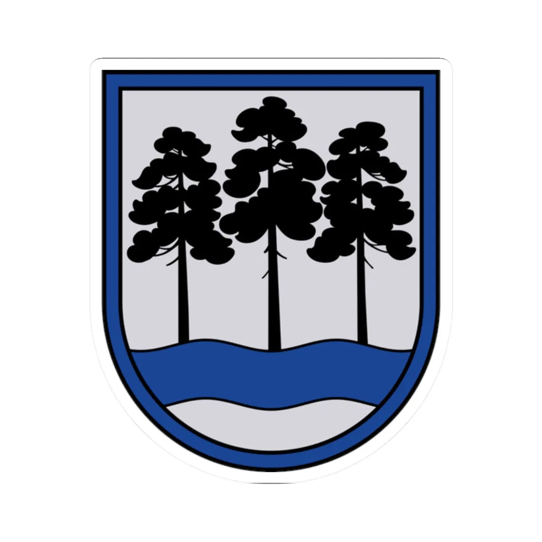 Ogres novads COA (Latvia) (Coat of Arms) STICKER Vinyl Kiss-Cut Decal 2 Inch White - The Sticker Space