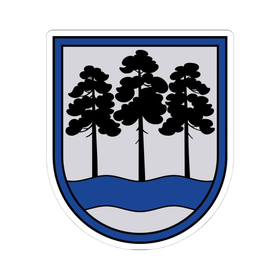 Ogres novads COA (Latvia) (Coat of Arms) STICKER Vinyl Kiss-Cut Decal 4 Inch White - The Sticker Space