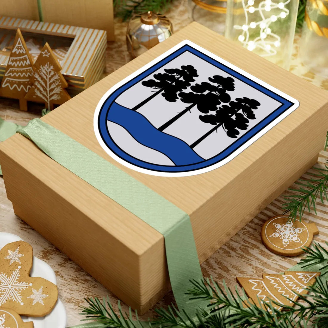 Ogres novads COA (Latvia) (Coat of Arms) STICKER Vinyl Kiss-Cut Decal - The Sticker Space