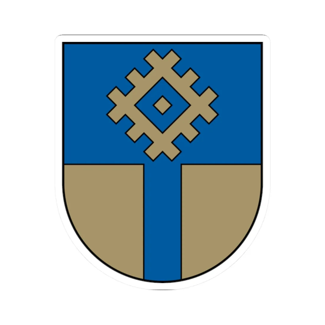 Ogres rajona ģerbonis (Latvia) (Coat of Arms) STICKER Vinyl Kiss-Cut Decal 2 Inch White - The Sticker Space