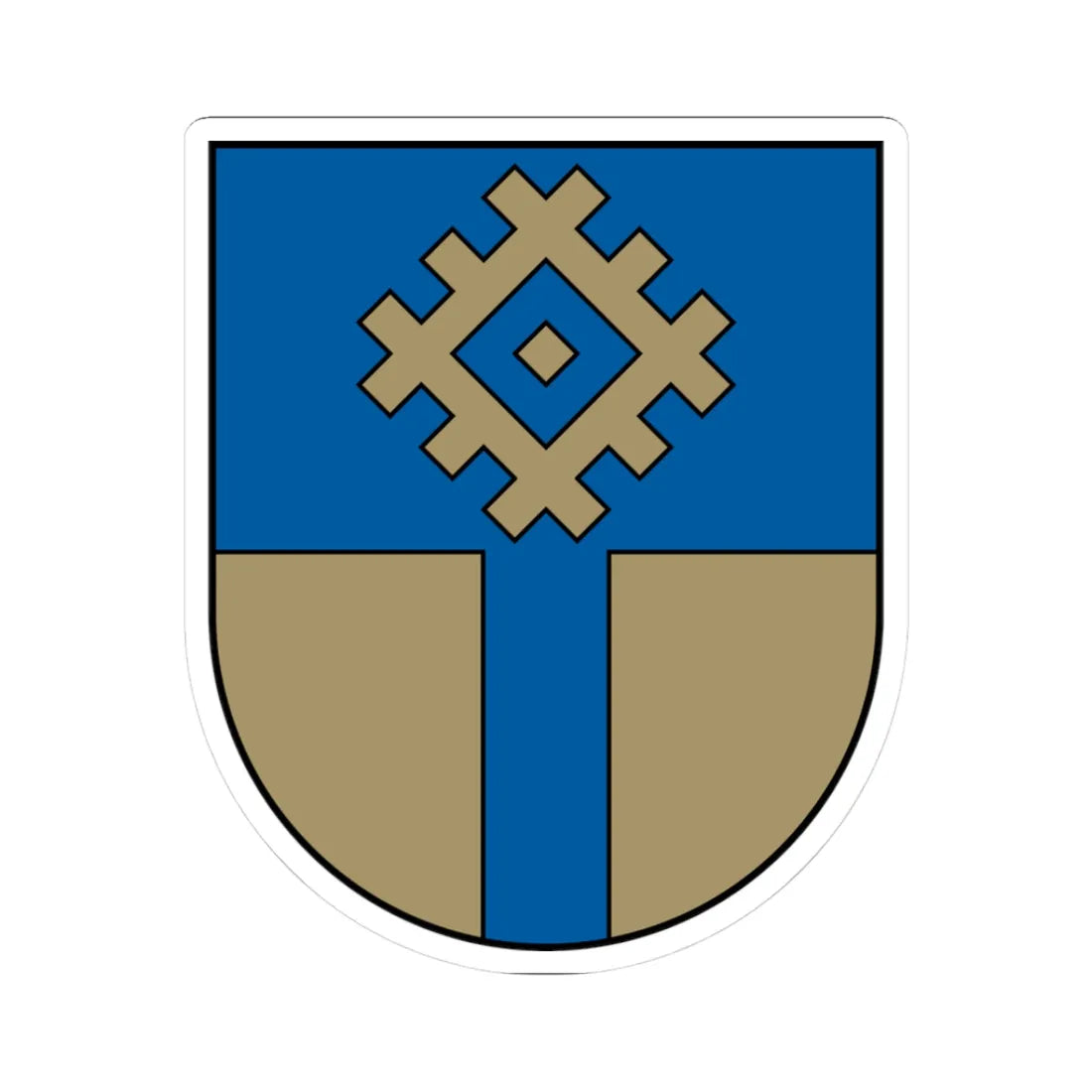 Ogres rajona ģerbonis (Latvia) (Coat of Arms) STICKER Vinyl Kiss-Cut Decal 3 Inch White - The Sticker Space