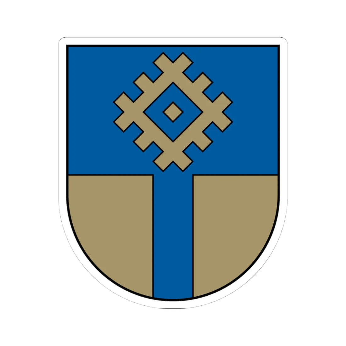 Ogres rajona ģerbonis (Latvia) (Coat of Arms) STICKER Vinyl Kiss-Cut Decal 4 Inch White - The Sticker Space