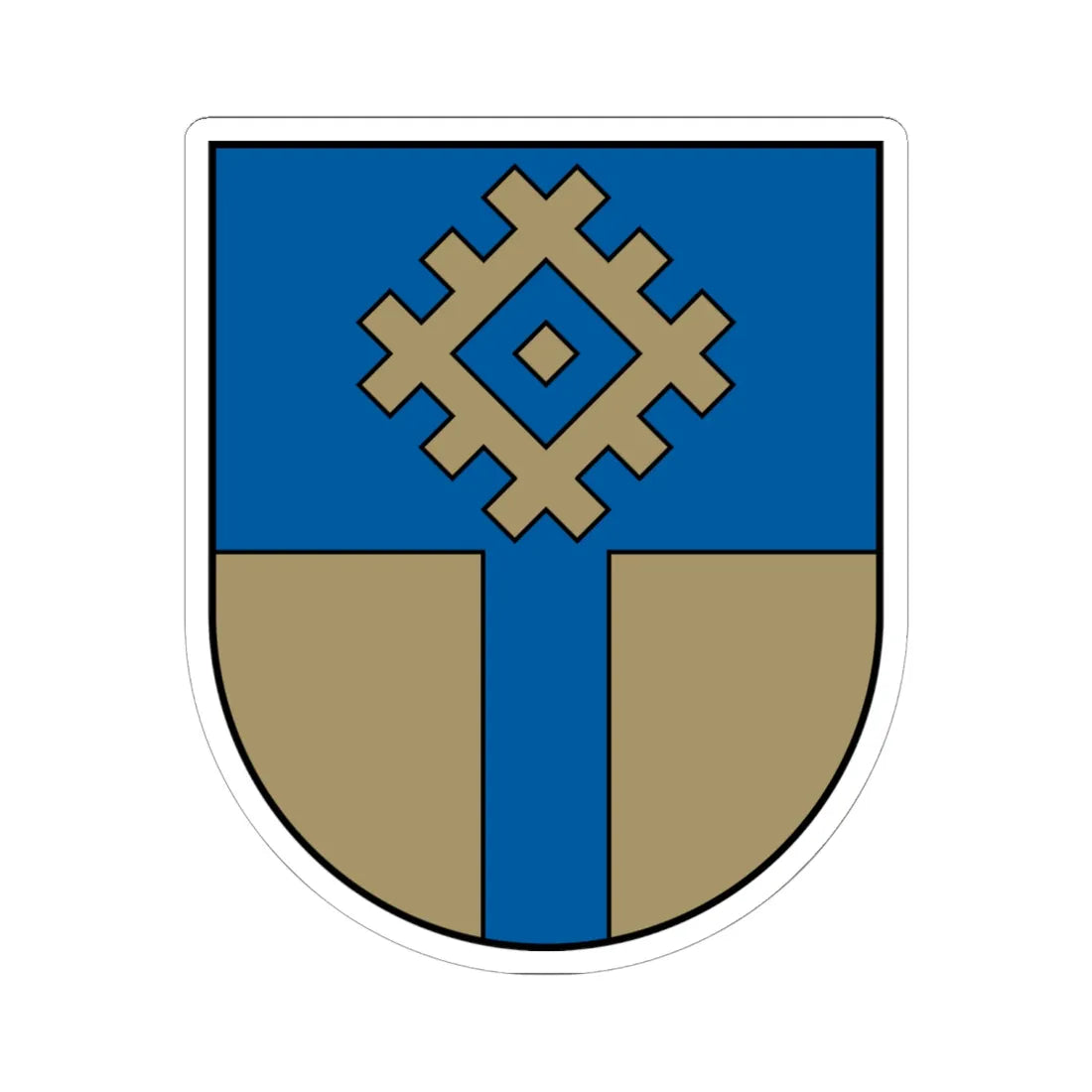 Ogres rajona ģerbonis (Latvia) (Coat of Arms) STICKER Vinyl Kiss-Cut Decal 6 Inch White - The Sticker Space