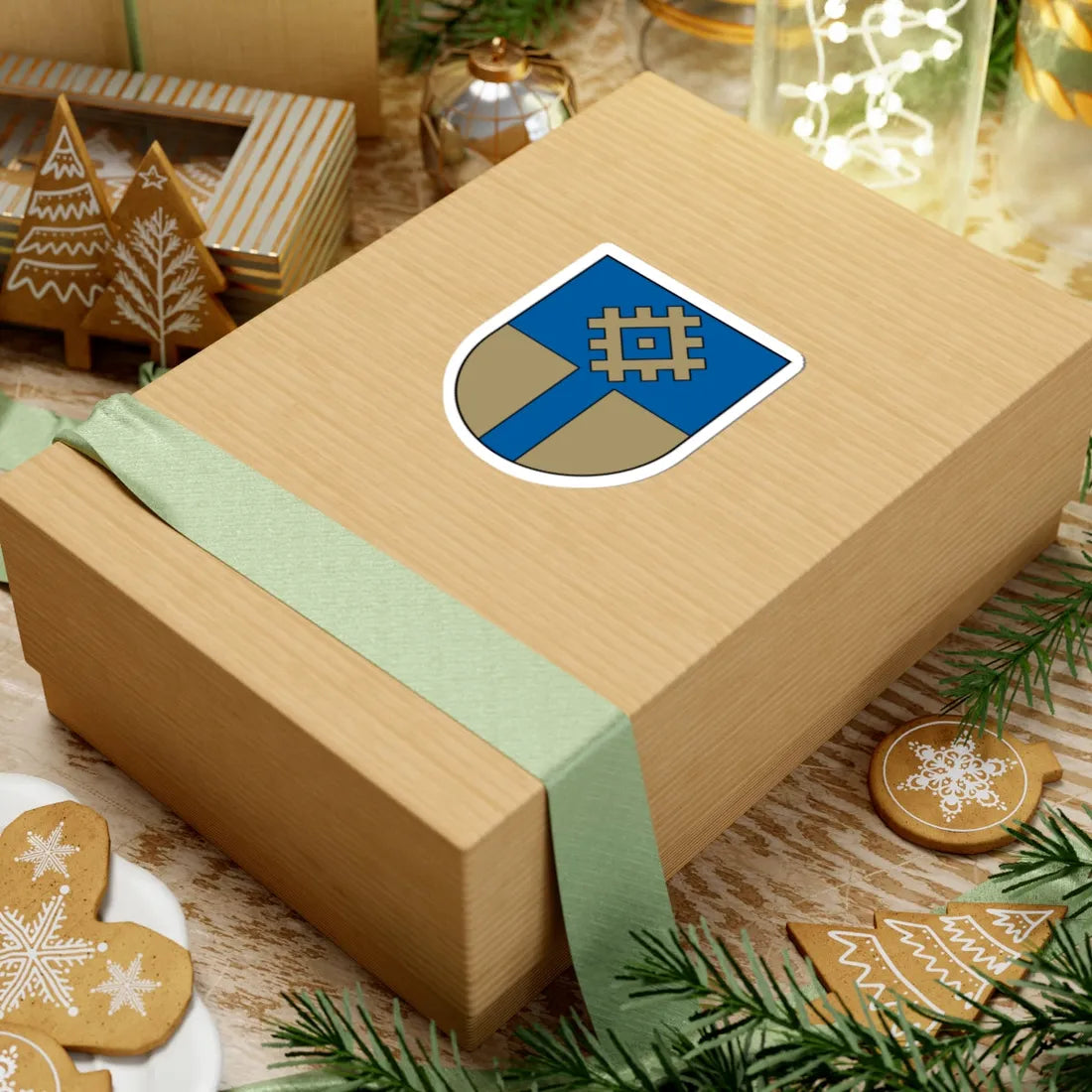 Ogres rajona ģerbonis (Latvia) (Coat of Arms) STICKER Vinyl Kiss-Cut Decal - The Sticker Space