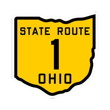 OH-1 1920 (Ohio) (Road Sign) STICKER Vinyl Kiss-Cut Decal 2 Inch White - The Sticker Space