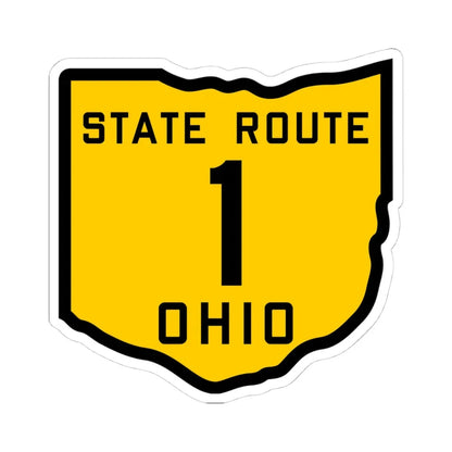 OH-1 1920 (Ohio) (Road Sign) STICKER Vinyl Kiss-Cut Decal 4 Inch White - The Sticker Space