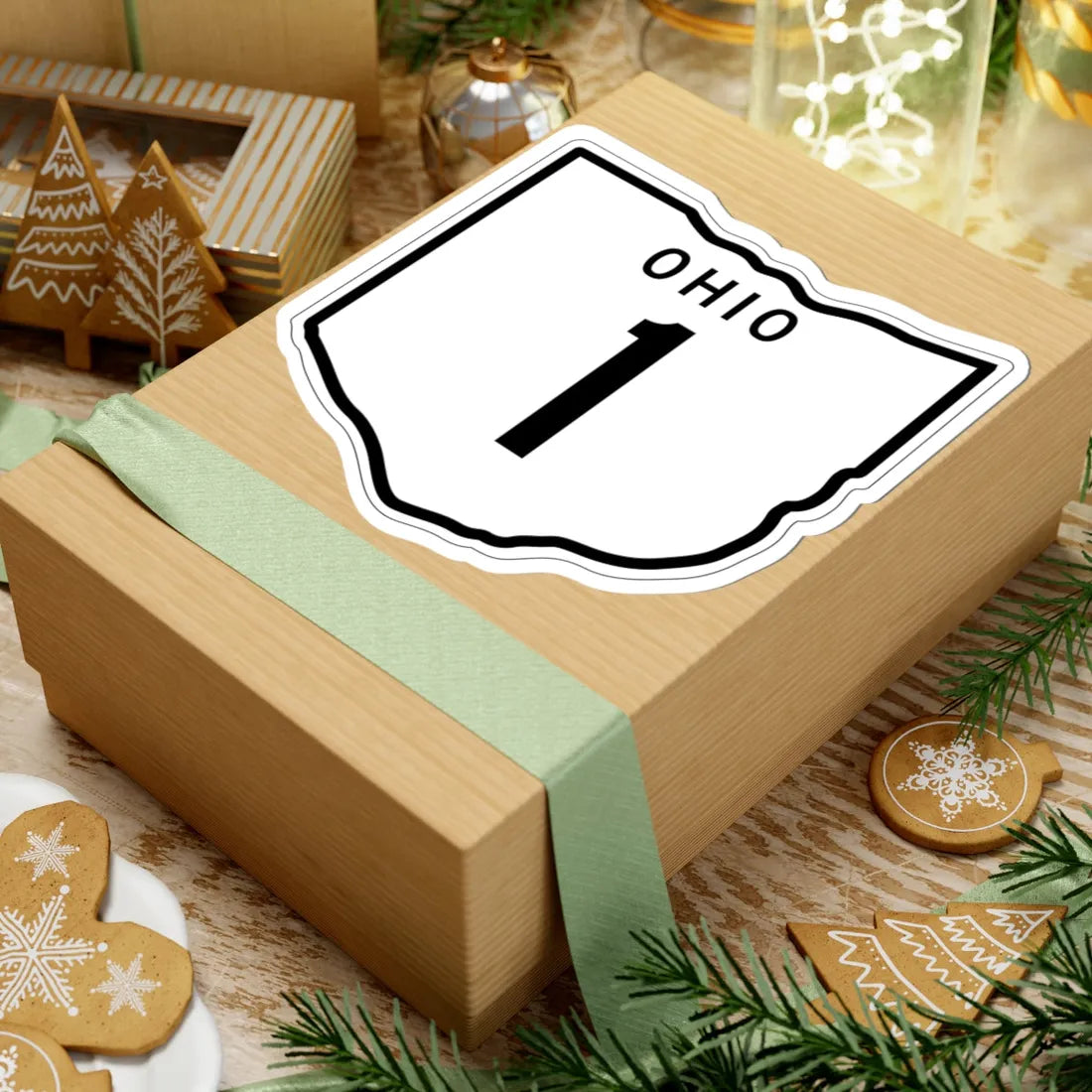 OH-1 1948 (Ohio) (Road Sign) STICKER Vinyl Kiss-Cut Decal - The Sticker Space