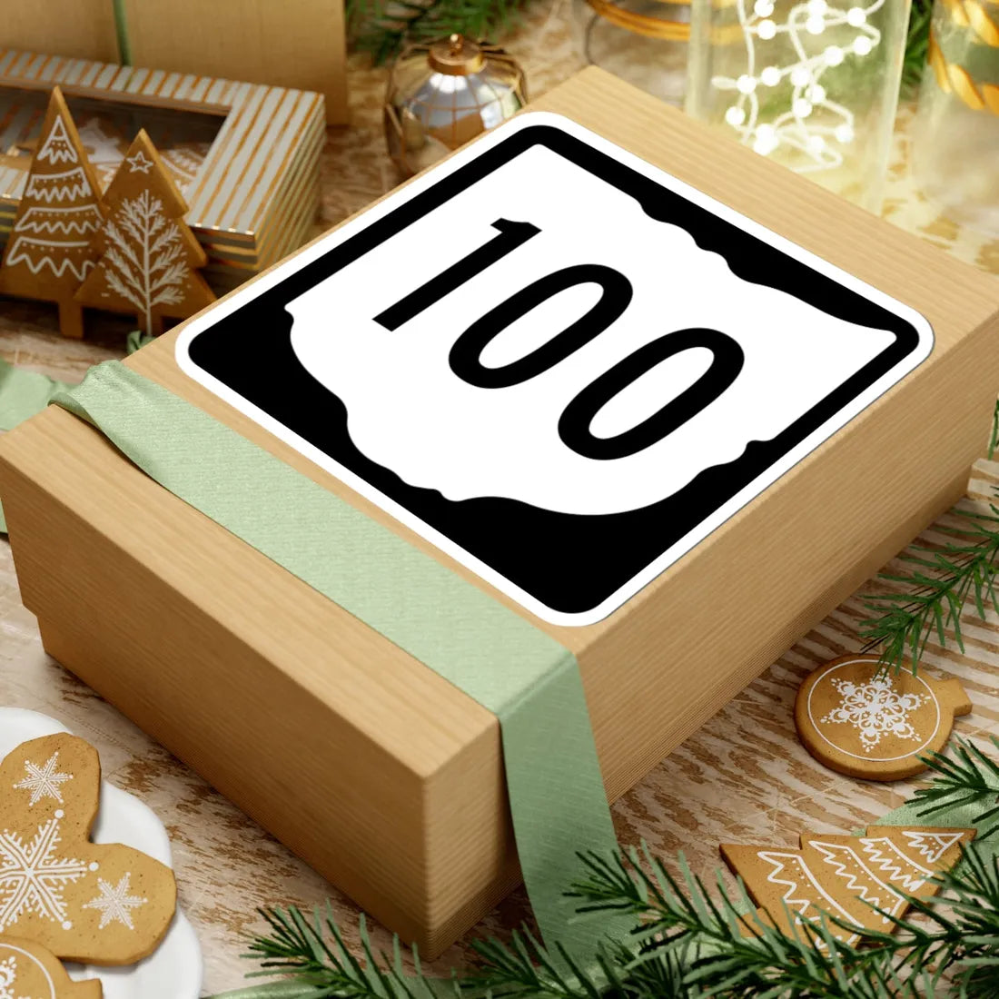 OH-100 1967 (Ohio) (Road Sign) STICKER Vinyl Kiss-Cut Decal - The Sticker Space