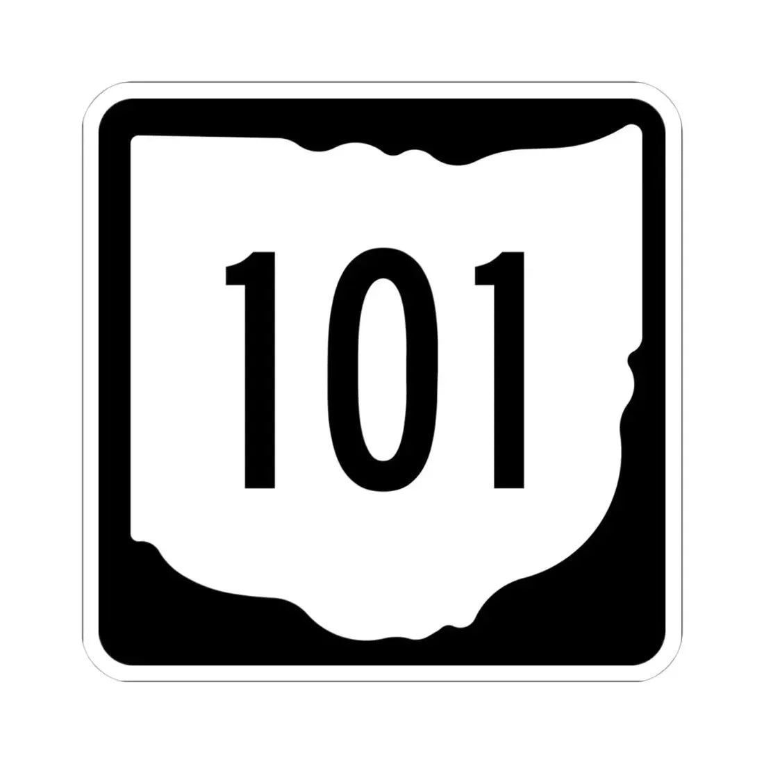 OH-101 1967 (Ohio) (Road Sign) STICKER Vinyl Kiss-Cut Decal - The Sticker Space