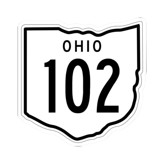 OH-102 1948 (Ohio) (Road Sign) STICKER Vinyl Kiss-Cut Decal 2 Inch White - The Sticker Space