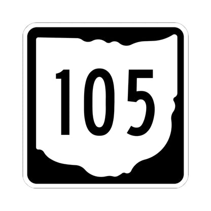OH-105 1967 (Ohio) (Road Sign) STICKER Vinyl Kiss-Cut Decal 6 Inch White - The Sticker Space